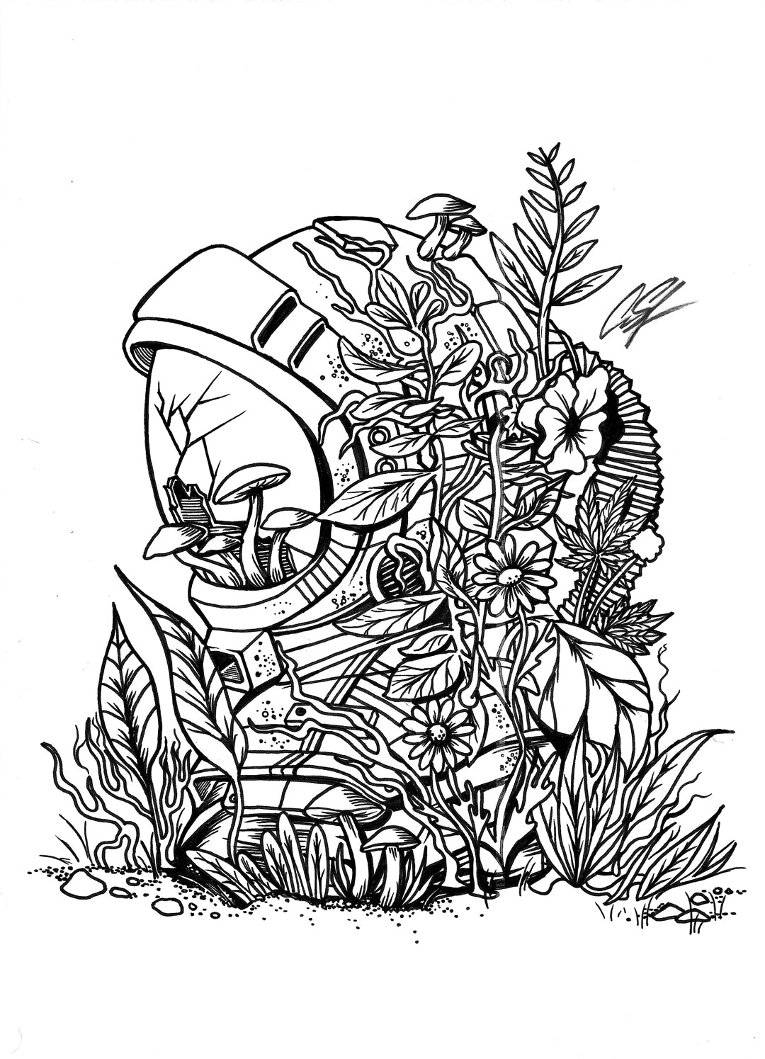 California Roots 2023 Spaceman Blackline Art
