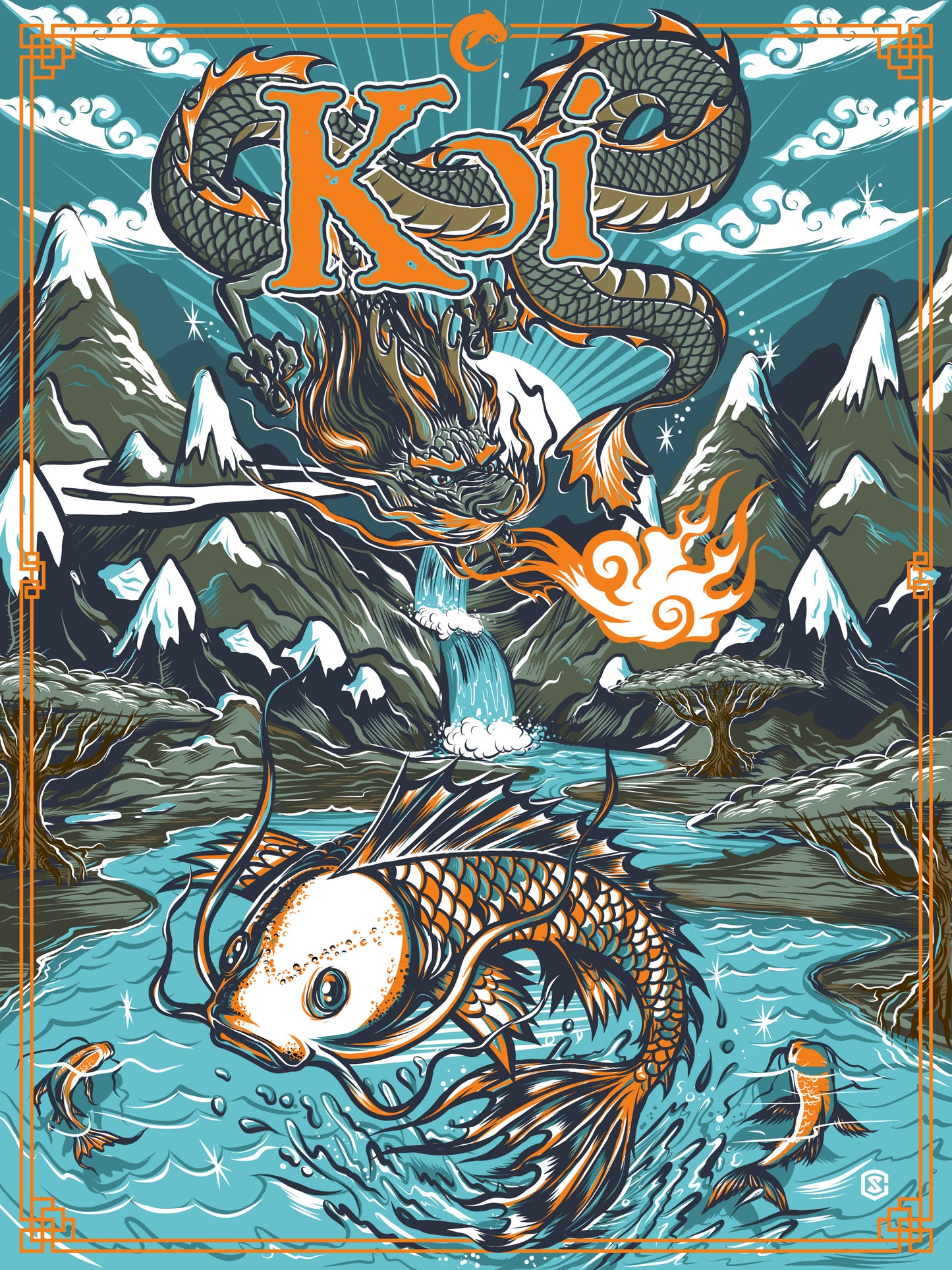 Koi CBD 2023 Cali Vibes Dragon Poster FOIL