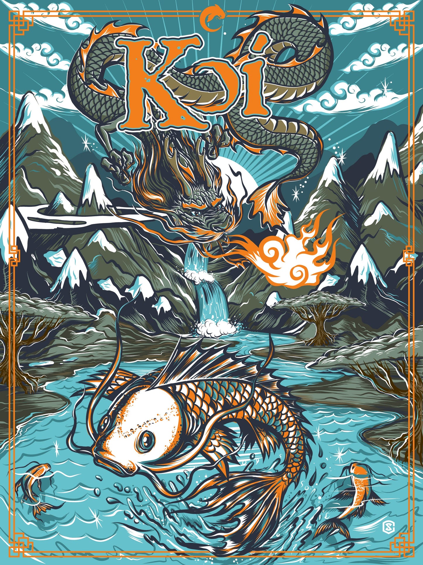 Koi CBD 2023 Cali Vibes Dragon Poster