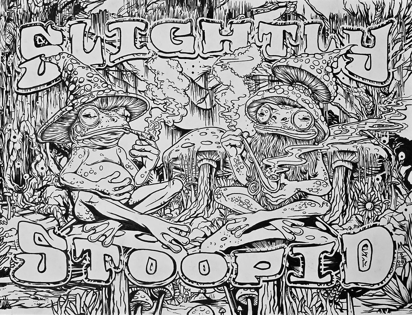 Slightly Stoopid 2025 Wizard Frogs Blackline Art