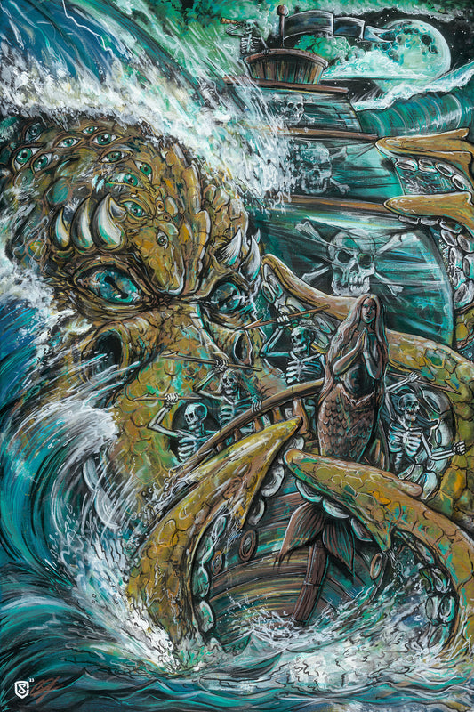 The Kraken Canvas Painting