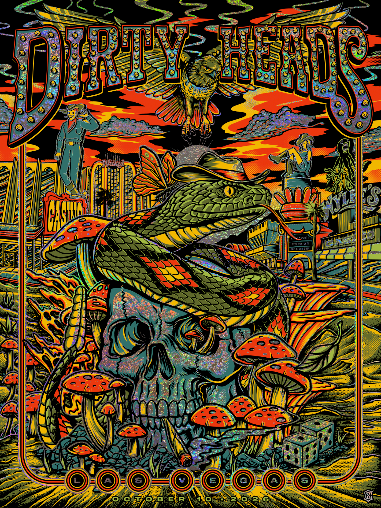 Dirty Heads - Las Vegas, NV 2026 - TEXTURE FOIL – cameronschuyler