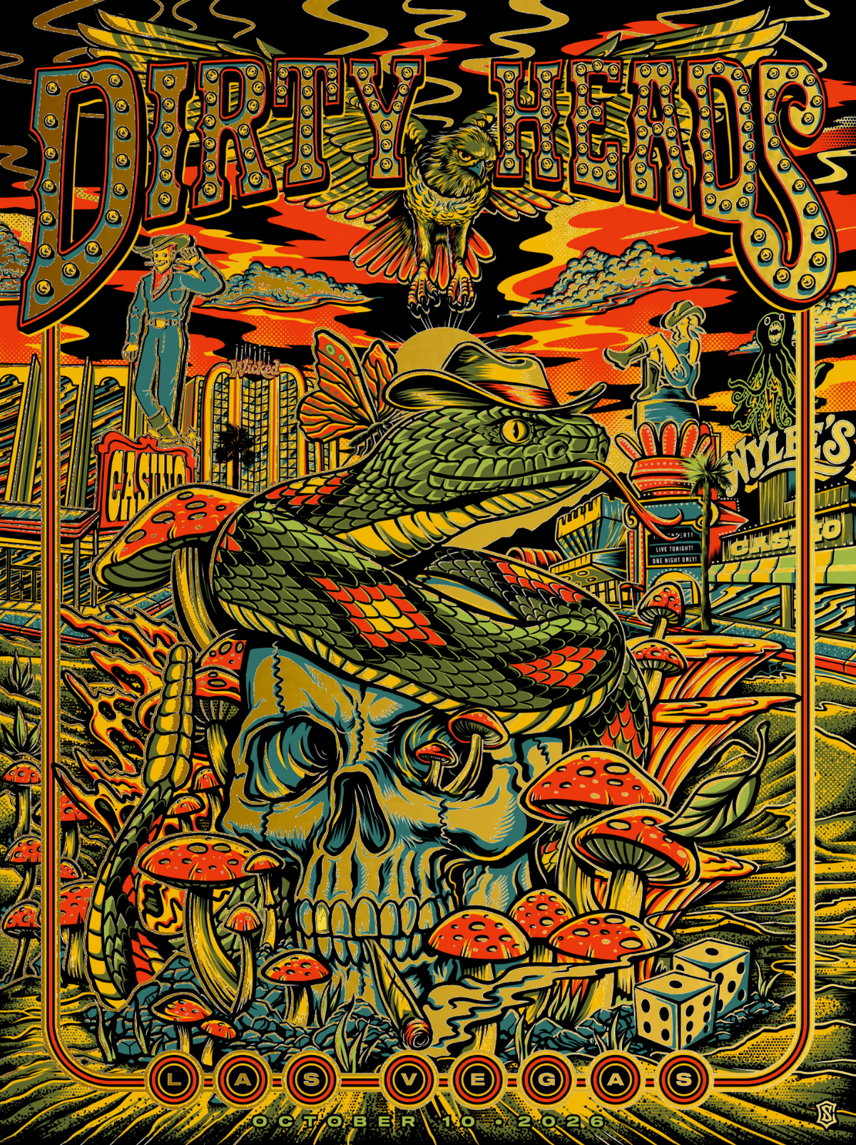 Dirty Heads - Las Vegas, NV 2026 - GOLD FOIL