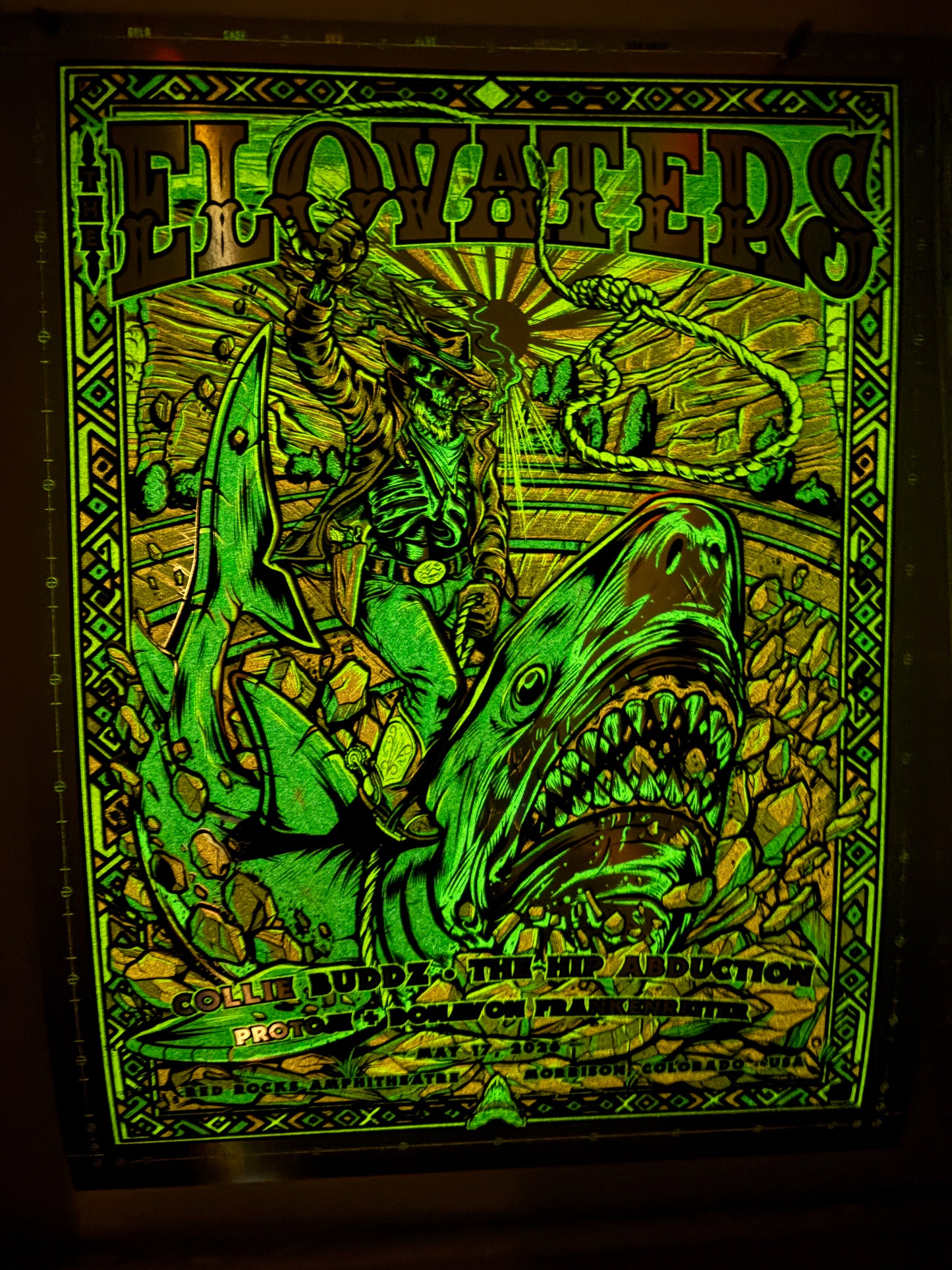 The Elovaters - Red Rocks, CO 2026 - Artist Edition Poster FOIL