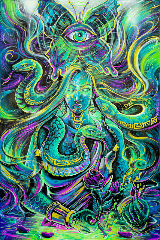 Butterfly Medusa Canvas Painting