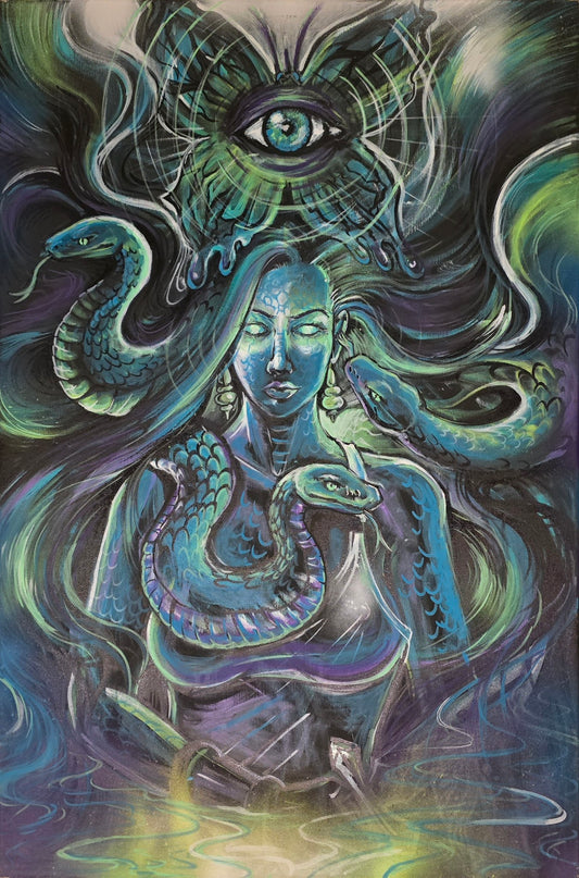 Butterfly Medusa Canvas Painting